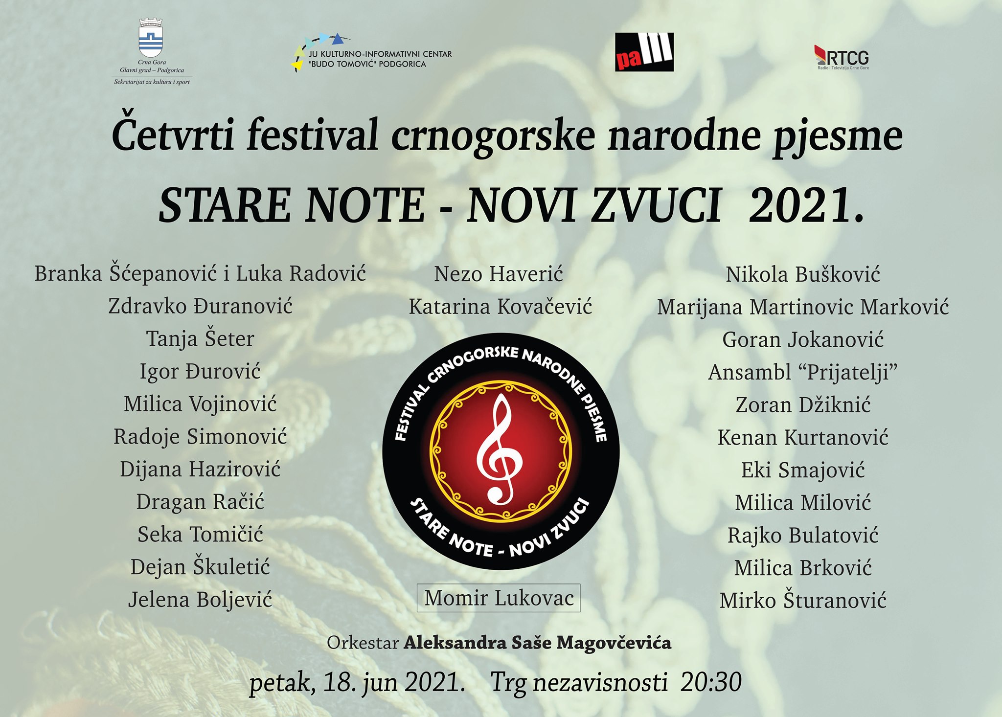 Četvrti KIC-ov festival crnogorske narodne pjesme “Stare note - novi zvuci”