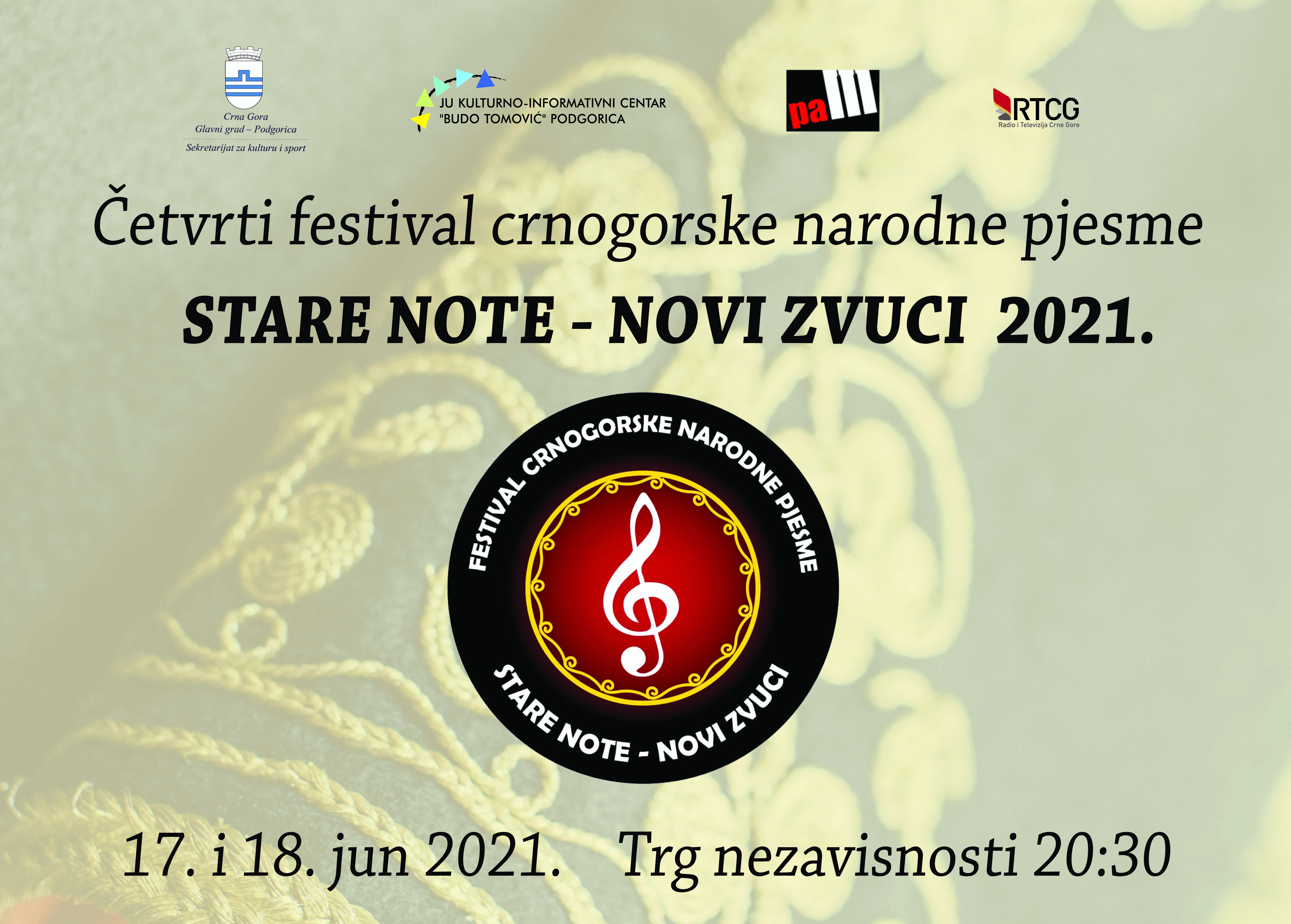 Četvrti KIC-ov festival crnogorske narodne pjesme “Stare note - novi zvuci”