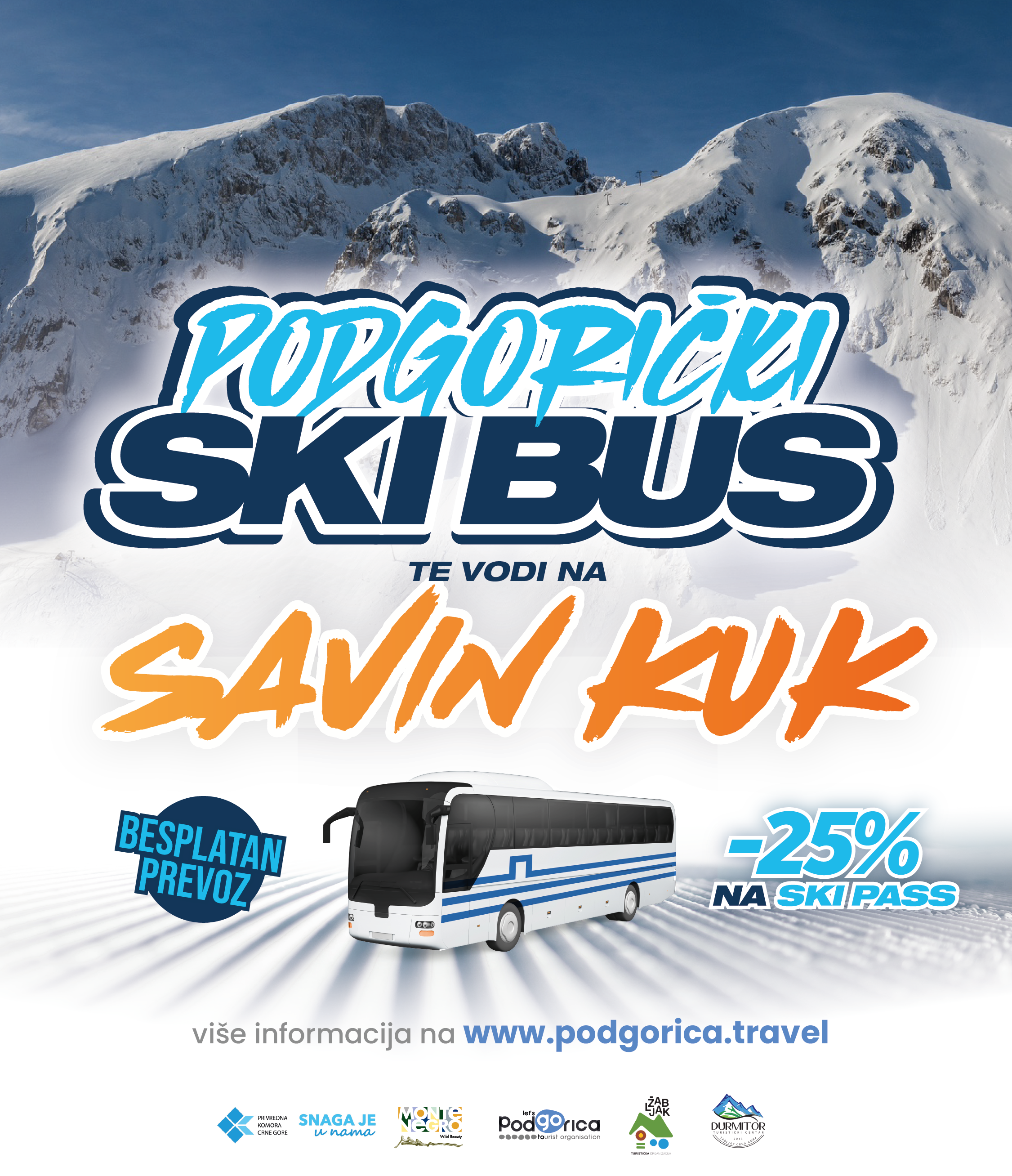 Podgorički ski bus subotom do Žabljaka
