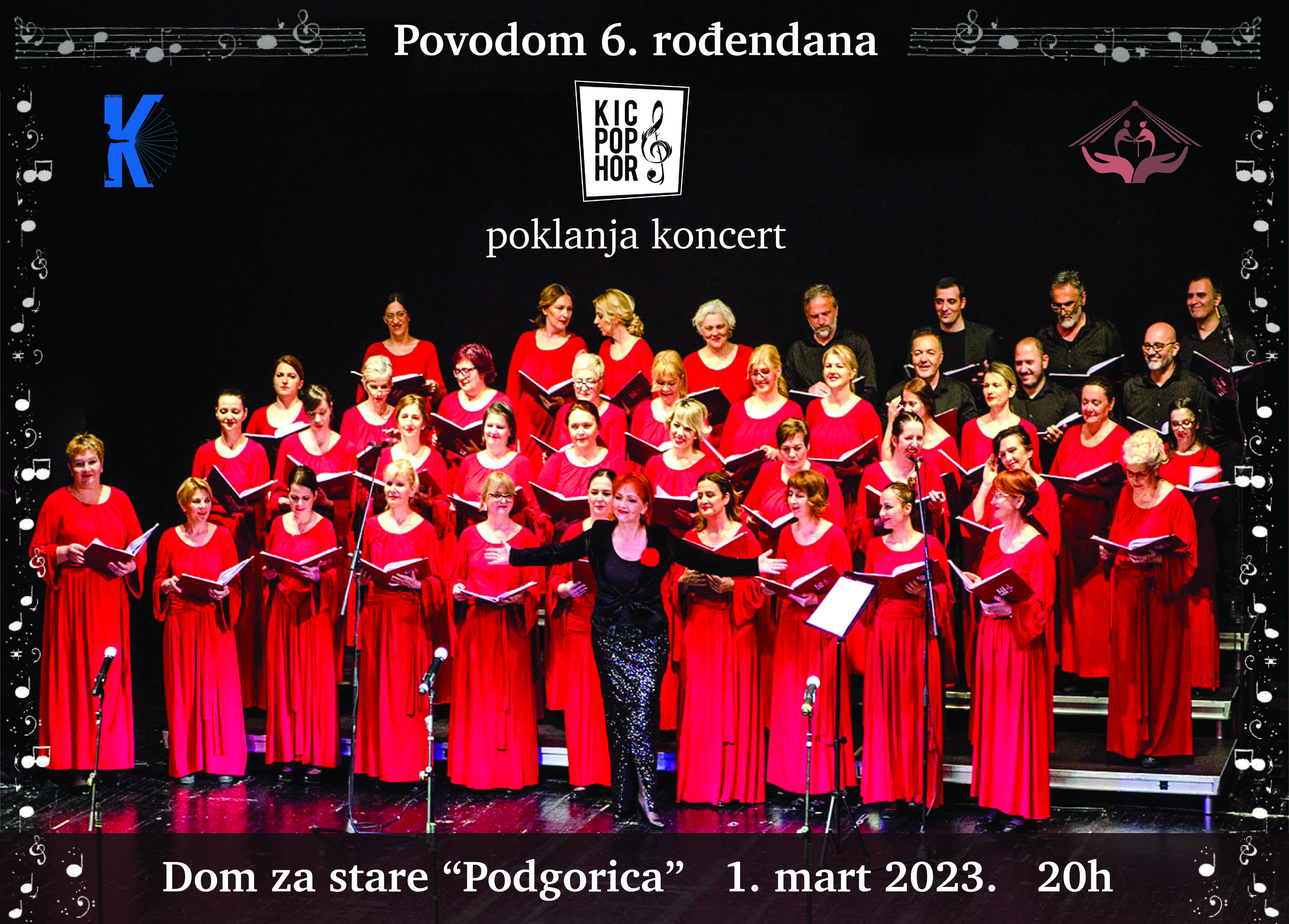 Za šesti rođendan KIC POP HOR poklanja koncert Domu starih “Podgorica”