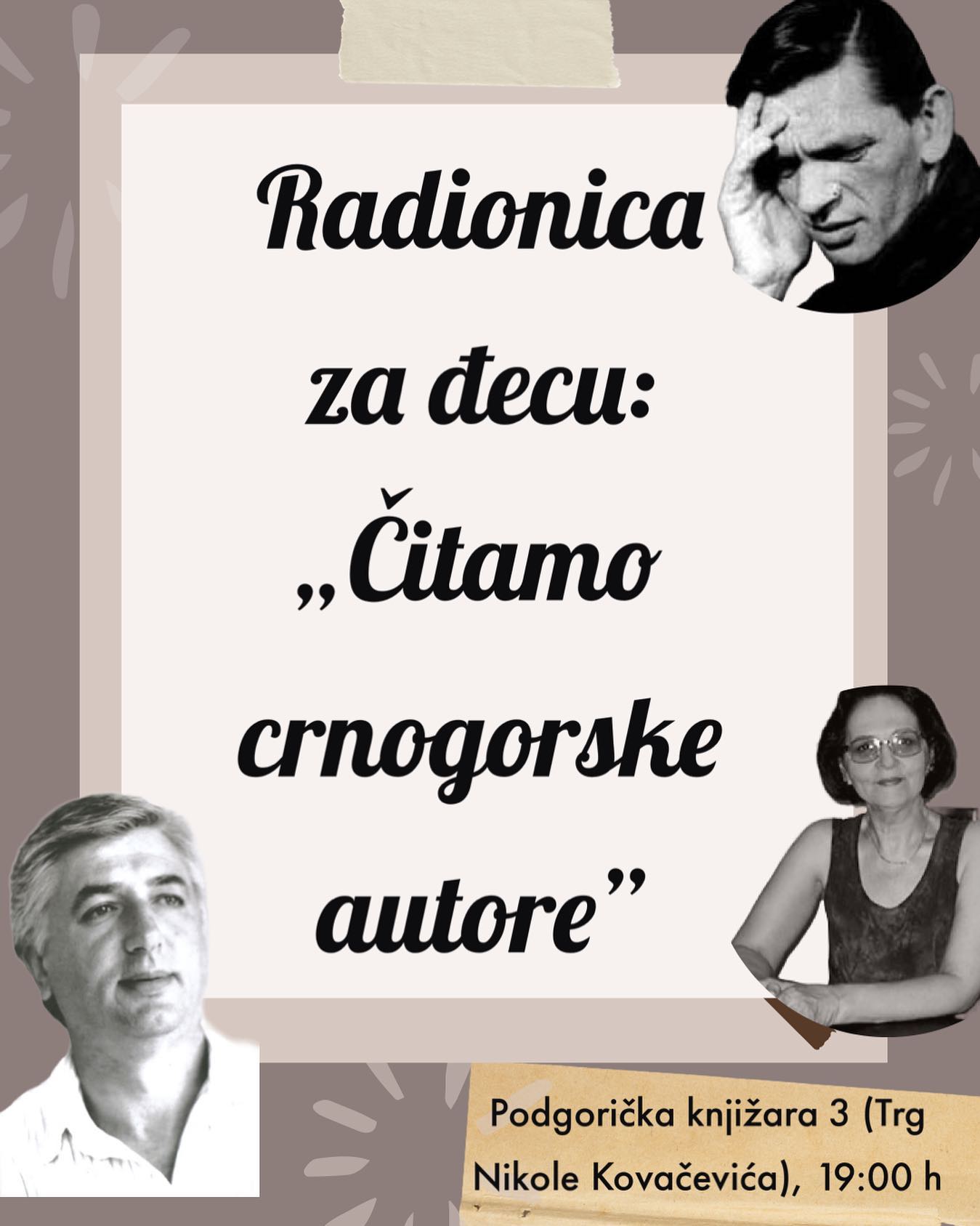 Radionica za đecu „Čitamo crnogorske autore”