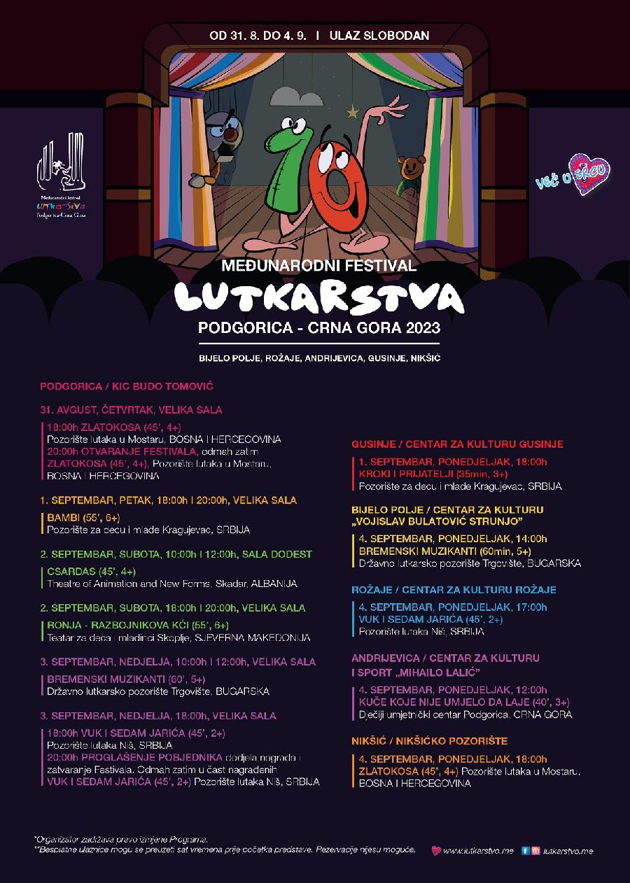 X Međunarodni Festival Lutkarstva Podgorica-Crna Gora 2023