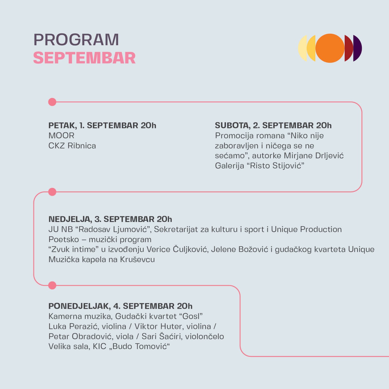 I u septembru bogat i raznovrstan program u okviru manifestacije "Podgoričko kulturno ljeto2