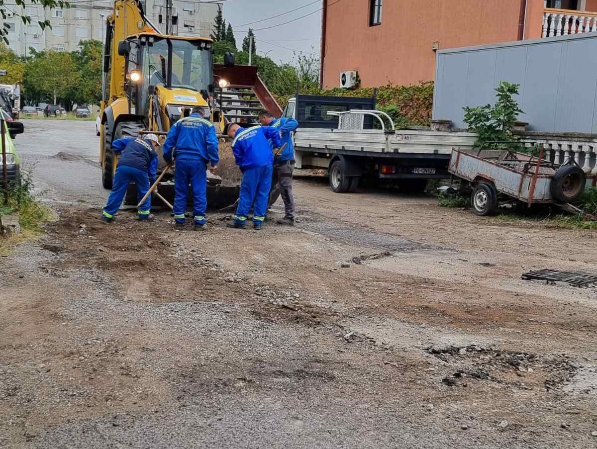 Počeli radovi na sanaciji kraka Ulice Jelene Balšić na Zabjelu