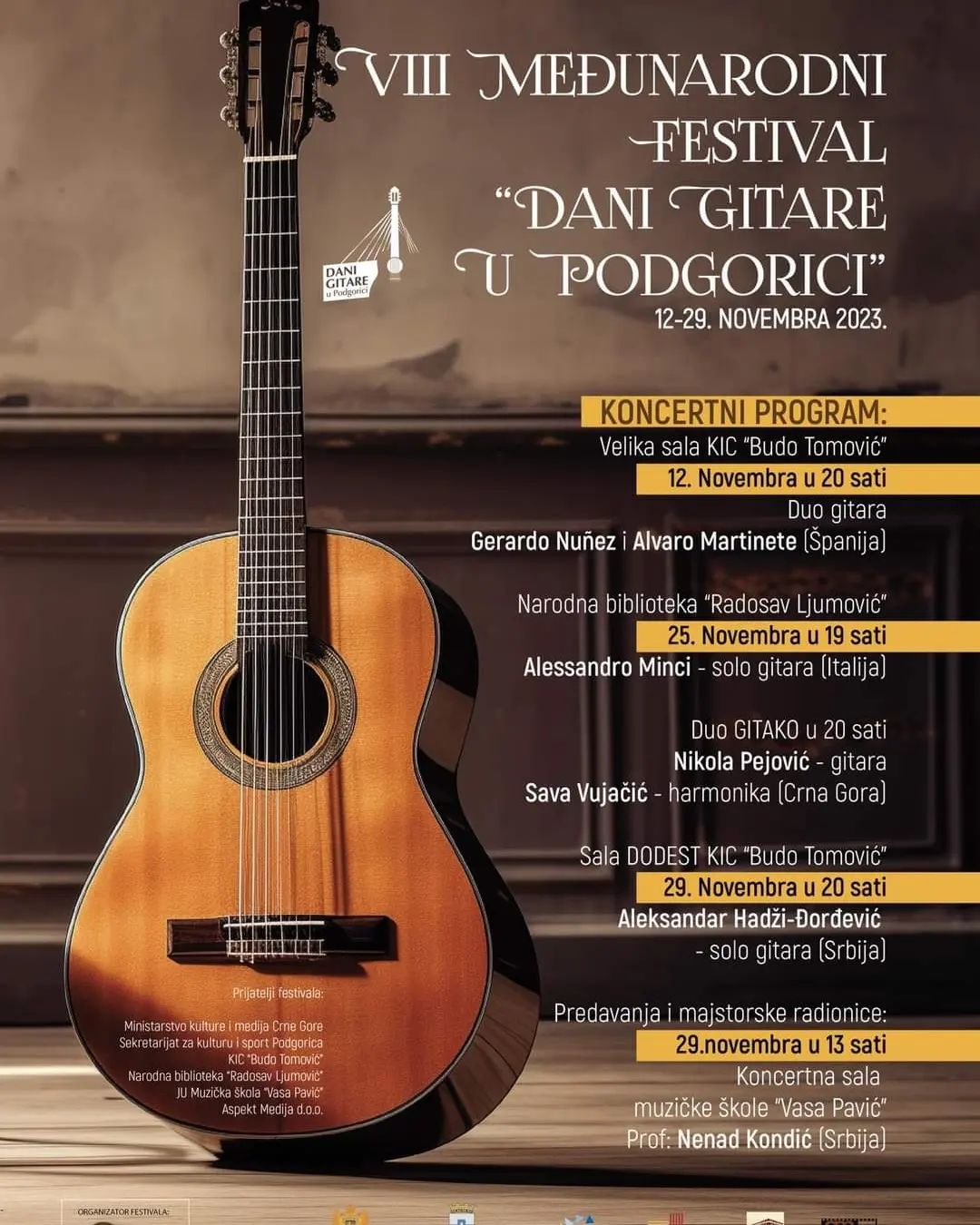 VIII Međunarodni festival "Dani gitare u Podgorici"