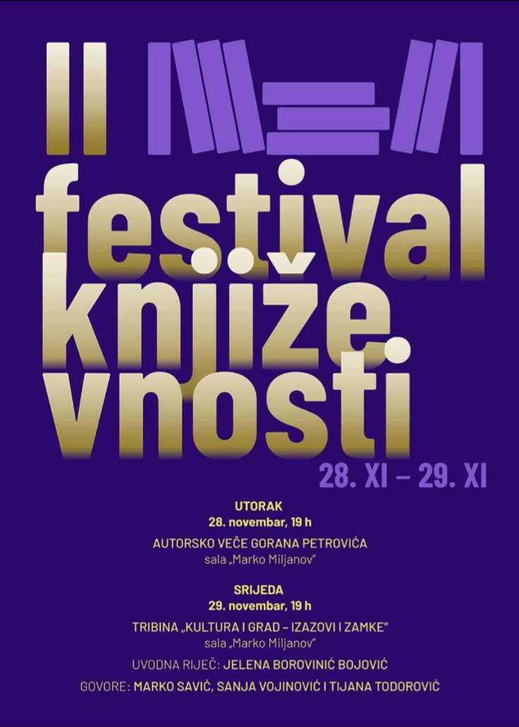 Festivala književnosti u Narodnoj biblioteci “Radosav Ljumović”
