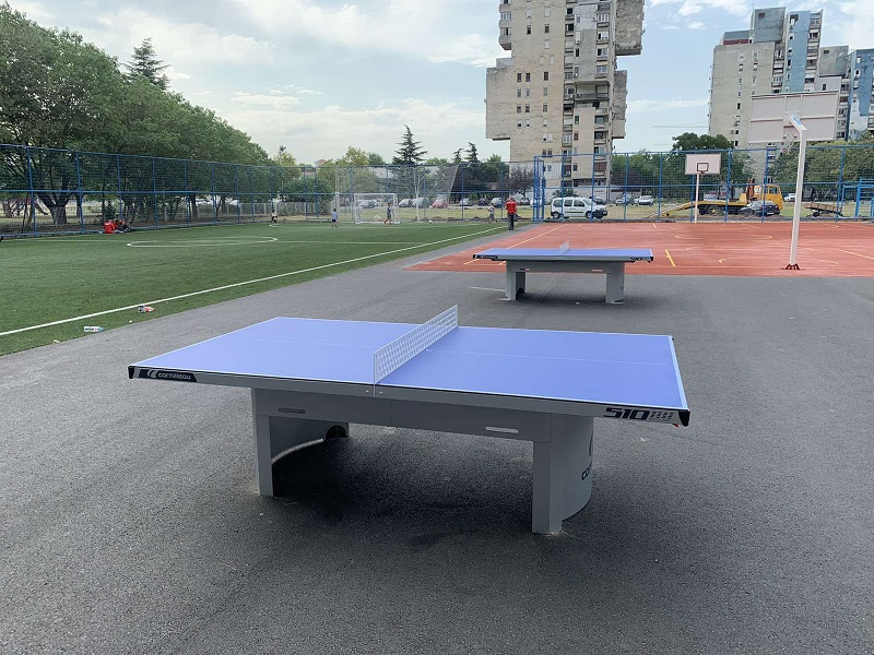 Rekonstruisani poligon u Ulici Meše Selimovića dobio i stolove za stoni tenis