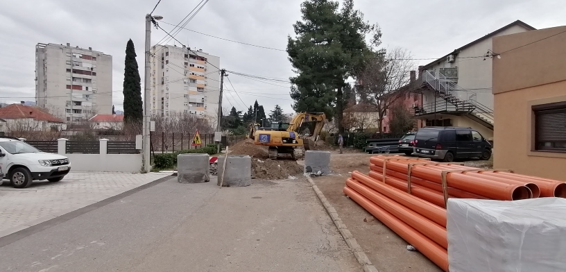 U toku radovi na rekonstrukciji Ulice Buda Tomovića na Zabjelu