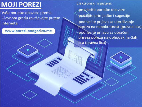 Građani Podgorice se o poreskim obavezama mogu informisati i elektronskim putem