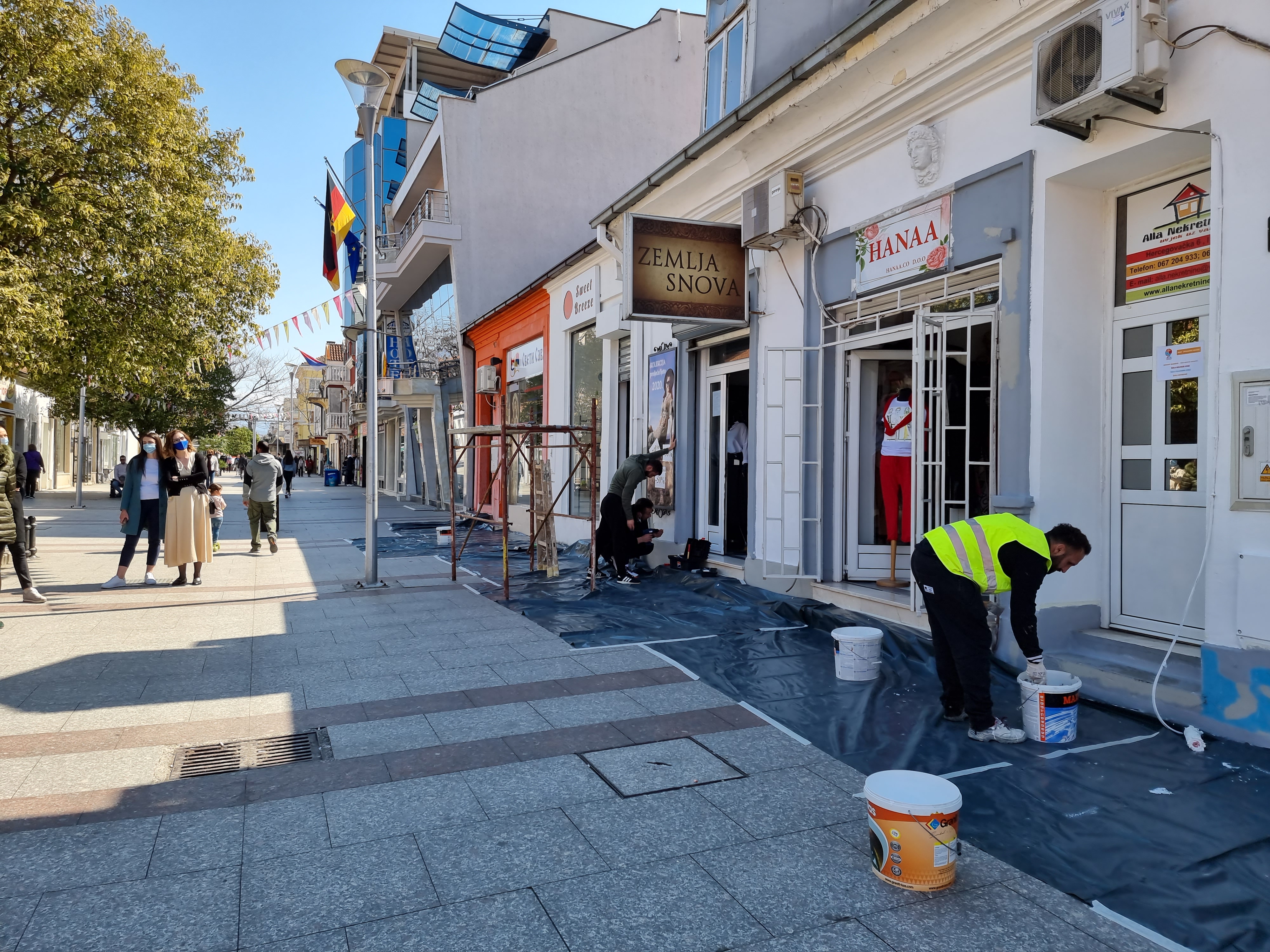 Počelo uređenje fasada u Hercegovačkoj ulici; Aleksić: Glavni grad posvećeno radi na uređenju i oživljavanju centra Podgorice
