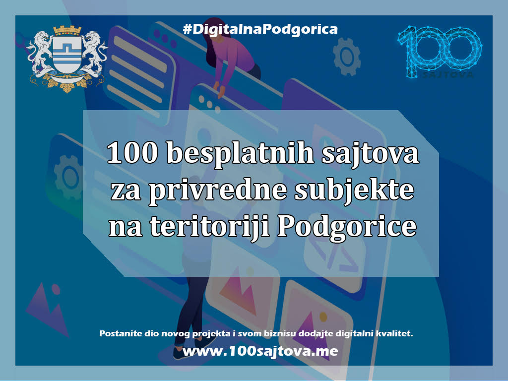 Glavni grad uskoro raspisuje javni poziv; Besplatna izrada 100 web sajtova za sve zainteresovane privrednike u Podgorici